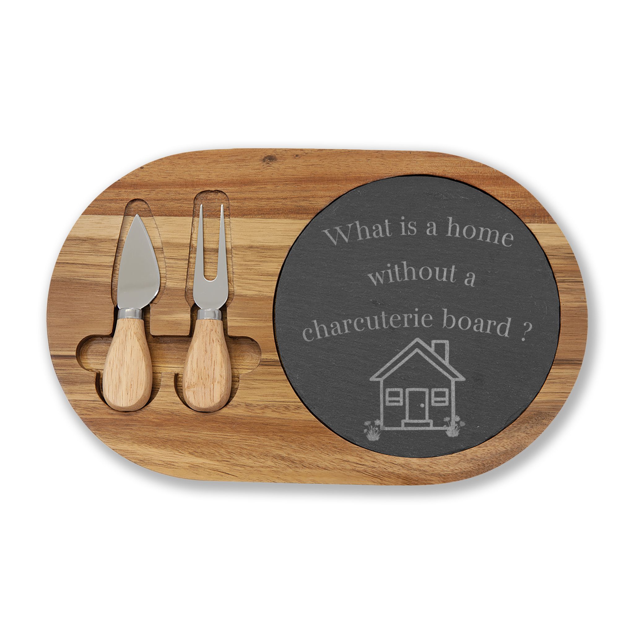 Home without Charcuterie Board -12 3/4" x 9 3/4"
