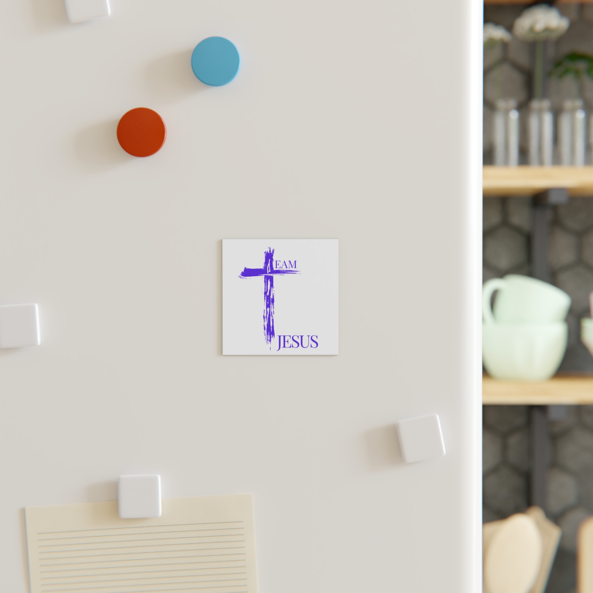 Team Jesus Square Magnet