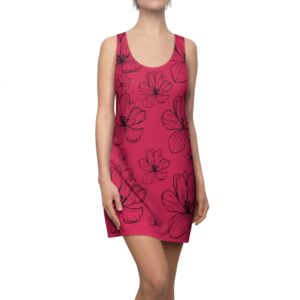 Racerback Dress -Hybicus flower- Red