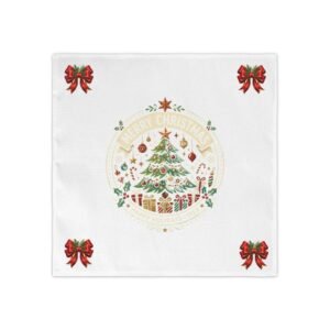 Holiday bow Napkin Set — 4-Pack Festive Cloth Napkins