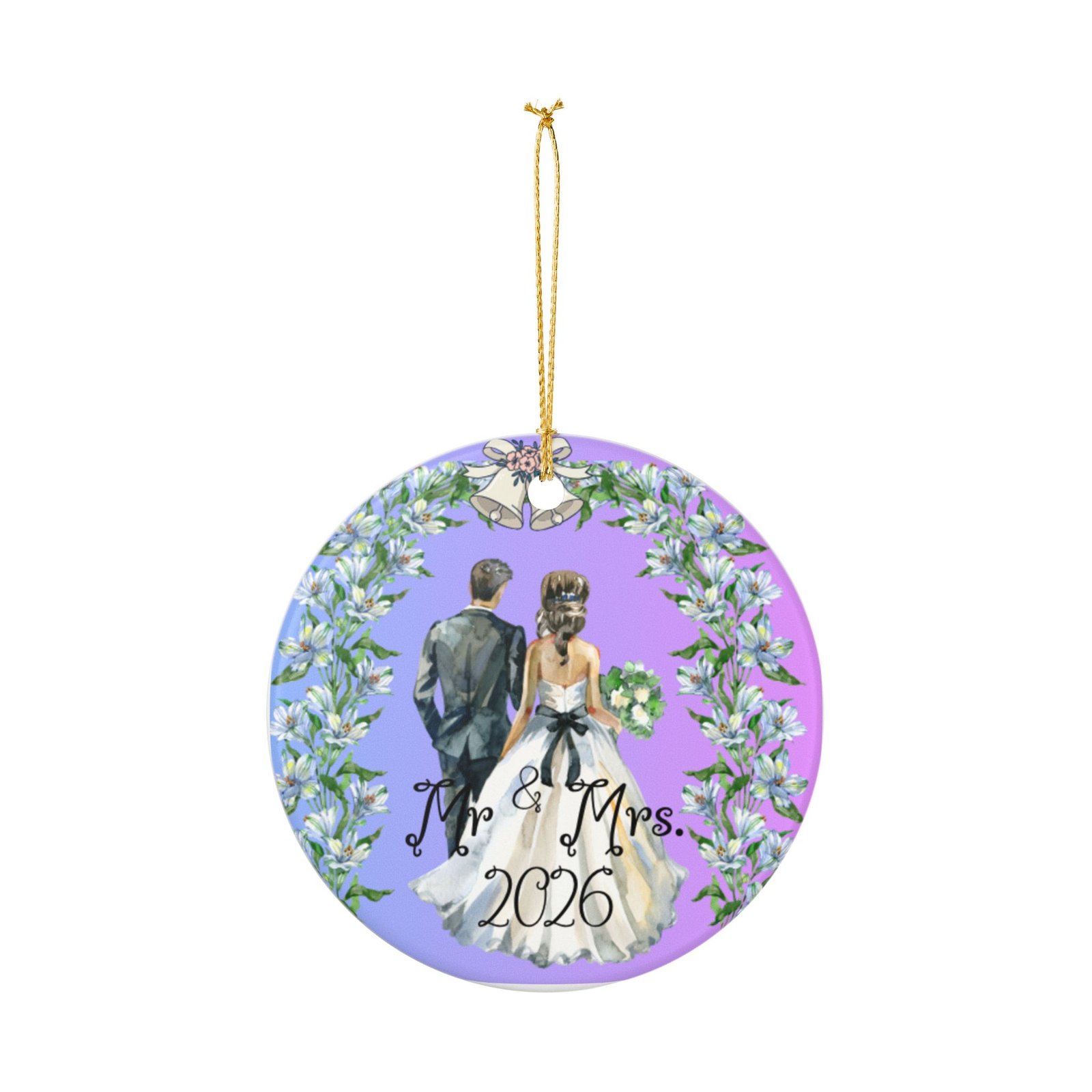 First Christmas Married Ornament 2026 –Mr & Mrs Keepsake for Newlyweds - Image 3