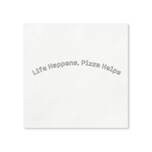 Life Happens, Pizza Helps Cocktail Napkins | Funny Pizza Napkins | Kitchen & Party Decor