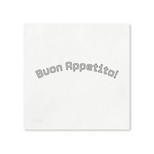 Buon Appetito!  Napkins Buon Appetito! Cocktail Napkins | Italian Kitchen Napkins | Italian Dinner Party Decor | Housewarming Gift