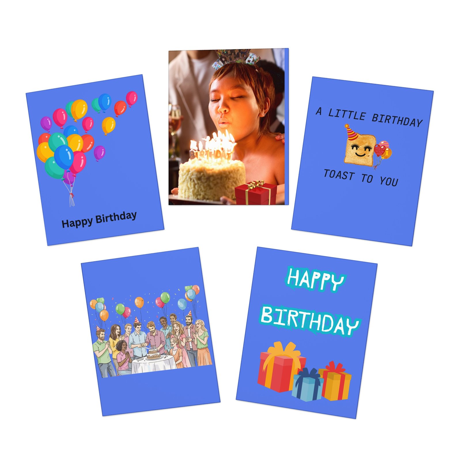 Birthday Greeting Cards – Beautiful Cards for Every Birthday Celebration — 5-Pack with warm wishes