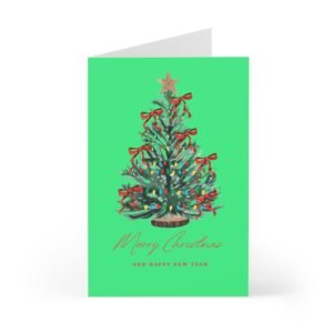 Merry Christmas Holiday Card Set-pack of 7-blank inside
