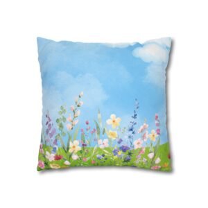 Field of flower pillow Cover